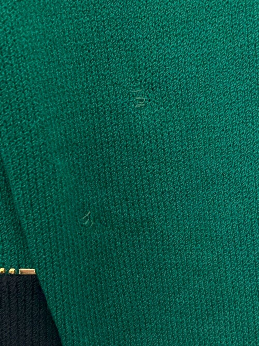 St John Collection by Marie Gray Mock Neck Santana Knit Jacket Size 6 Green - Picture 10 of 10